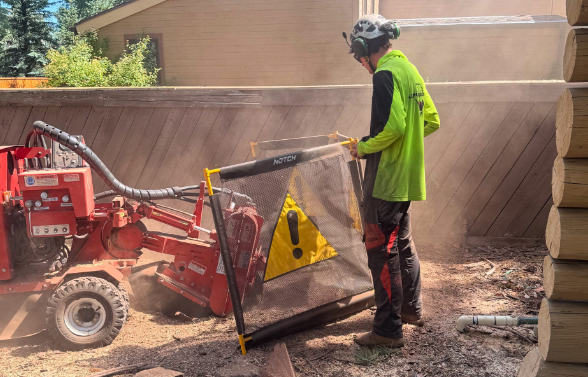 Stump grinding service
